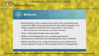 Comparing Utilization Rates and Perioperative Outcomes of Intraoperative Cholangiography in Chol [upl. by Carpio]