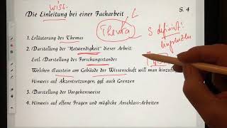 Facharbeit Wie schreibt man die Einleitung [upl. by Fineman]