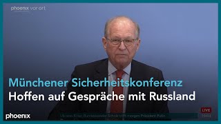 BPK Munich Security Report 2022 mit Wolfgang Ischinger zum UkraineKonflikt [upl. by Alyce]