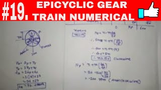 19IN HINDIEPICYCLIC GEAR TRAIN NUMERICAL [upl. by Catlee]