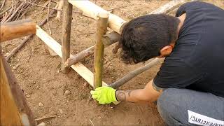 Banco rústico de madera  como hacer un sillón con troncos [upl. by Ohara]