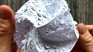 Hattifant  3D Paper Cut 3D Flower Triskele Paper Globe  Tutorial [upl. by Dyche407]