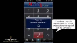 Media5fone iPhone SIP client configuration [upl. by Thornie]