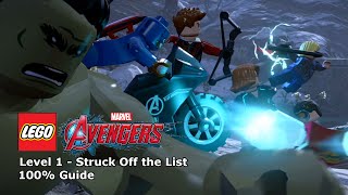 1 Struck Off the List 100 Guide  LEGO Marvels Avengers [upl. by Maurilla]