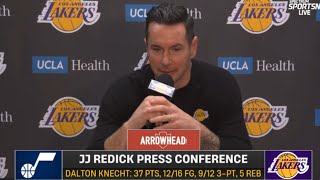 NBA Postgame  Dalton Knecht is UNMATCHED From Deep  JJ Redick Praises Lakers Rookie After Jazz Win [upl. by Padriac]