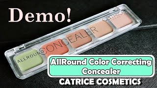 Catrice Cosmetics Colour Corrector Concealer Makeup Demo amp Review [upl. by Nida]