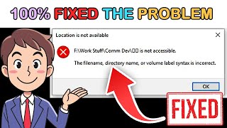 How to Fix The filename directory name or volume label syntax is incorrect [upl. by Nnayrrehs]