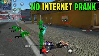 NO INTERNET PRANK WITH GREEN CRIMINAL  GARENA FREE FIRE [upl. by Towland]