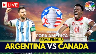 🔴Argentina vs Canada LIVE Score  Copa America 2024 Semifinals LIVE  Messi  ARG v CAN Match  N18G [upl. by Durkee]