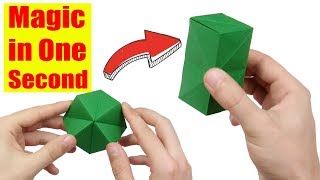 Easy Origami Magic Transforming Flexahedron Jeremy Shafer  Yakomoga Origami tutorial [upl. by Ier]