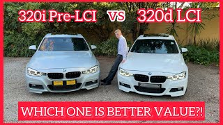 BMW 320i Pre LCI vs BMW 320d LCI  Which one is better  Full Comparison [upl. by Albion966]