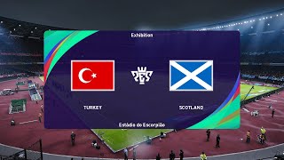 Türkiye U21 vs Scotland U21 03062024 U21 Friendly PES 2021 [upl. by Sualakcin]