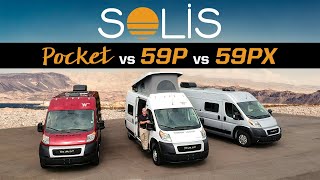 2022 Winnebago Solis Comparison  Pocket vs 59P vs 59PX [upl. by Gilud246]