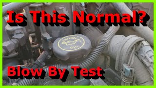 Testing Blow By on a T444E Diesel Engine with 11500 Hours [upl. by Natsirc]