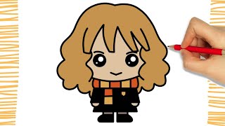 How to Draw HERMIONE I HARRY POTTER I EASY [upl. by Ryun]