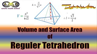 TetrahedronRegular TetrahedronHeight and Slant HeightTotal Surface Area and Volume [upl. by Anin948]