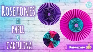 Cómo hacer Rosetones de papel o cartulina para decorar fiestas  DIY Paso a Paso👣Party pop DIY🎉 [upl. by Aitat]