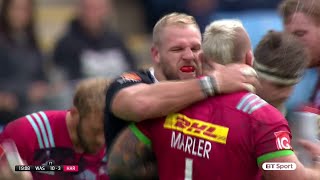 England teammates James Haskell and Joe Marler scrap on the field before making up [upl. by Eeliah727]