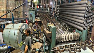 How Stainless Steel Pipe Are Made in Factory  Manufacturing Process of Stainless Steel Pipe [upl. by Auqinet]