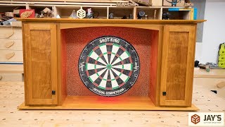 Cherry Dartboard Cabinet  Complete indepth build  294 [upl. by Gib]