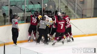 GOJHL  Cambridge RedHawks vs Waterloo Siskins [upl. by Karla]