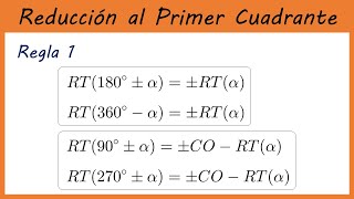 REDUCCIÓN DE ÁNGULOS MENORES QUE UNA VUELTA  EJERCICIOS  REDUCCIÓN AL PRIMER CUADRANTE 1 [upl. by Bunnie]