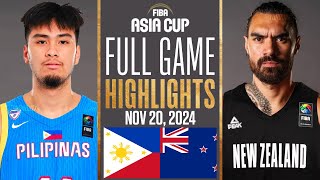 GILAS PILIPINAS vs NEW ZEALAND FULL GAME HIGHLIGHTS  FIBA Asia Cup 2025 Qualifiers Highlights 2K25 [upl. by Fairman]