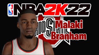 MALAKI BRANHAM FACE CREATION ON NBA 2K22 PROJECTED 1ST ROUND PICK [upl. by Delastre]