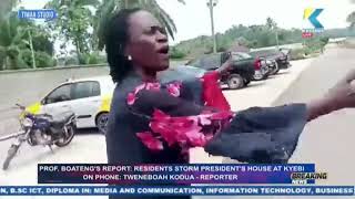 PROF FRIMPONG BOATENG REPORT  Residents st0rm President Akufo Addos house at Kyebi  VIDEO [upl. by Sarge]