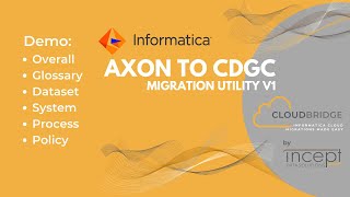 CloudBridge AXON2CDGC v1 Initial Demo start here [upl. by Eerok]