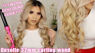 HOW I ACHIEVED MY SIGNATURE CURLS USING DUVOLLE 32MM CURLING WAND [upl. by Willabella449]