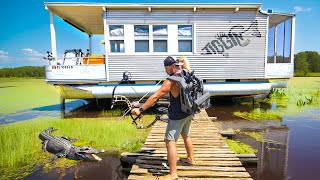 24HR House Boat OFFGRID Challenge blown engine [upl. by Hamlani]