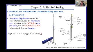 Foundation EngineeringChapter2In Situ Soil Testing Part11Dynamic Cone Penetration and CBR Tests [upl. by Acisej]