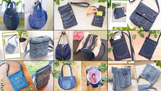 9 DIY Cute Denim Bags Out of Old Jeans  Compilation  Fast Speed Tutorial  Upcycle Crafts [upl. by Poyssick]