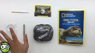 Kit excavación de fósiles de dinosaurio National Geographic [upl. by Aneekat]