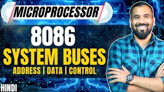 8086 Microprocessor System Buses  Address Data and Control Bus Explained in Hindi [upl. by Jehoash]