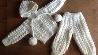 Белый костюмчик для новорожденного knitted suit for newborn baby [upl. by Tiffa308]