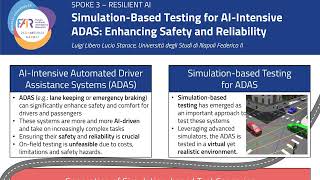 SimulationBased Testing for AIIntensive ADAS Systems Starace FAIR Spoke 3 [upl. by Nylecsoj]