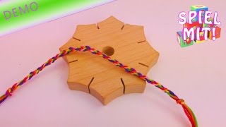 Knüpfstern aus Holz  Braid Star  Armbänder ganz leicht flechten  Anleitung How To  deutsch [upl. by Chipman728]