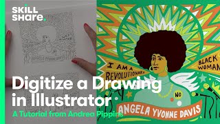 Digitize and Edit a Drawing in Adobe Illustrator [upl. by Ecinnej]