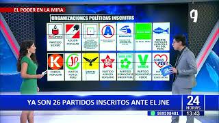 Elecciones 2026 Ya son 26 los partidos políticos inscritos ante el JNE [upl. by Cyler751]