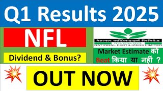 NFL Q1 results 2025  National Fertilizers results today  NFL Share News  NFL Share latest news [upl. by Shaylah583]