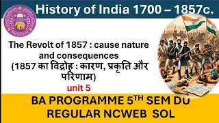 History of India 17001857 ll The revolt of 1857 cause nature and consequences [upl. by Miahc]