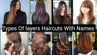 Types Of Layers Haircuts For Girls With Names2023 Long Hair Cutting [upl. by Broeker]