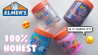 100 HONEST ELMERS SLIME REVIEW  STORE BOUGHT SLIME [upl. by Cleon427]