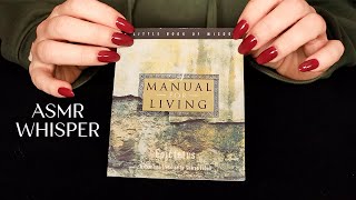 ASMR Whisper Reading 🌟 Epictetus Book Discovery 🌟 Pages Paper Quotes amp Clothing Sounds [upl. by Nimajaneb662]