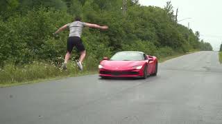 Nick Eh 30 fakes a car jump to mock iShowSpeed’s stunt [upl. by Herrera]