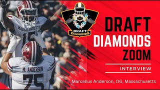 Marcellus Anderson OG Massachusetts  2024 NFL Draft Prospect Zoom Interview [upl. by Jehias]