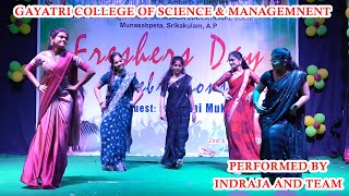 Freshers Celebrations  2023  GCSM Performed by Indu and Team [upl. by Lyrrad]