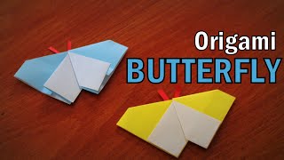 Origami  How to make an easy BUTTERFLY origami craft butterfly [upl. by Arras]